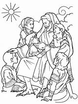 Latter Day Saint Jesus And Children Coloring Page  Free Printable sketch template