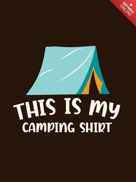 This Is My Camping T-shirt Template Design | Free Design Template