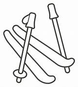 Skis coloring page  ColouringPages sketch template