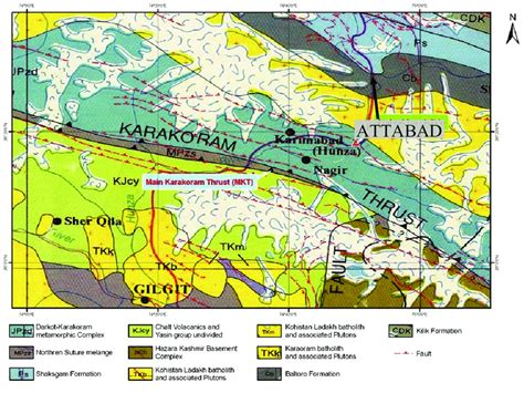 Geological map of Hunza valley and adjoining areas | Download Scientific Diagram