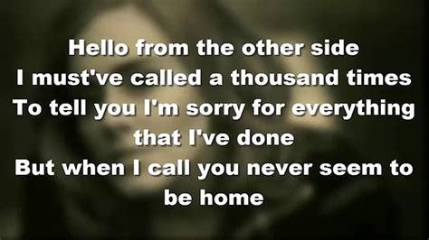 Adele Hello Lyrics