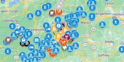 Waynesville NC Map of 30+ Attractions (+ Surrounding Areas)