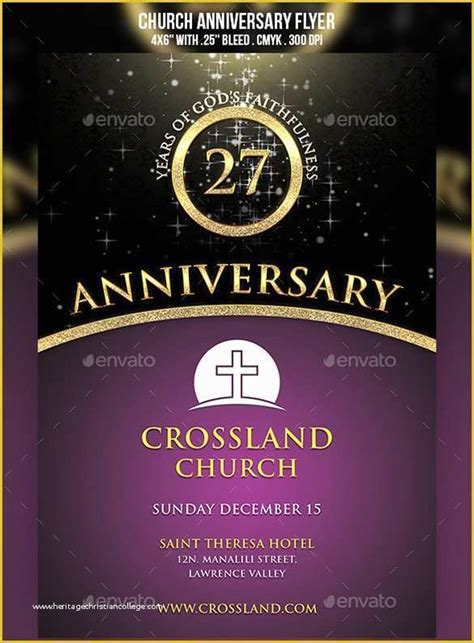 Church Anniversary Program Templates Free Of 18 Best Anniversary Flyer ...