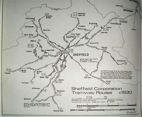 Old Tram Network - Sheffield Buses, Trams and Trains - Sheffield ...