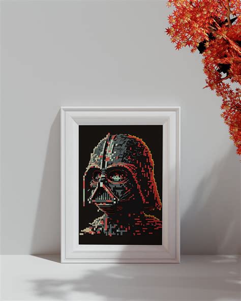 Darth Vader Pixel Art Pixel Art Digital Art Print Printable - Etsy