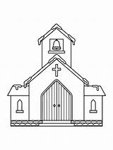 Christmas Church sketch template
