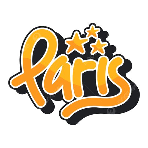 Yellow Paris Text Vector, Paris, Yellow, Text PNG and Vector with ...