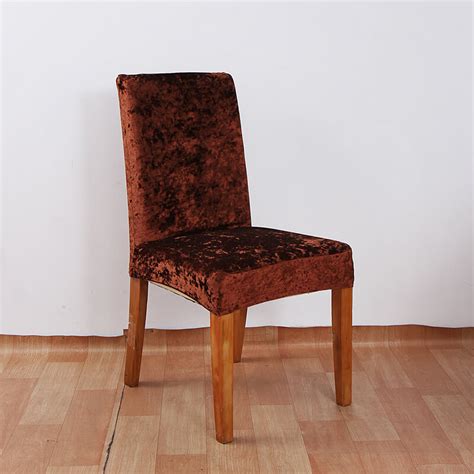 Crushed Velvet Dining Chair Covers, Stretchy Chair Slipcovers Protector ...