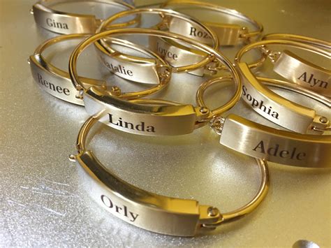 Laser-CutZ | Name Bracelets Laser Engraving on Brass Jewelry in NYC