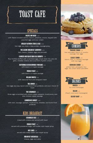 Toast Breakfast Menu Design Template by MustHaveMenus