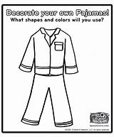 Pajama Day Coloring Page Pages sketch template