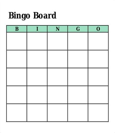Bingo Card Template - 13+ Word, PDF, Vector Format Download