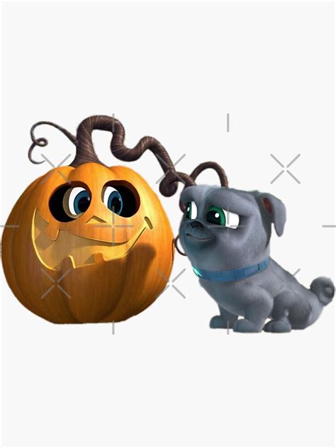 "Puppy Dog Pals Halloween Pumpkin" Sticker for Sale by BertinaYslas ...