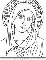 May Mary Coloring Pages Crowning Mother Sketch Page sketch template