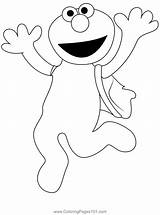 Enjoying Elmo Coloring Page For Kids  Free Printable sketch template