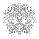 Mardi Gras Mask Coloring Page  Pages Mimi Panda sketch template