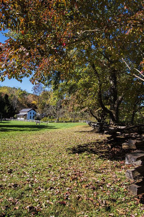 Cades Cove House and Fall Colors Photograph by Kathy Clark - Fine Art ...