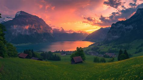 Switzerland Wallpaper (Sunset, 8k) #5303