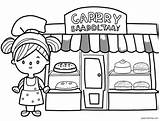 Páginas Para Colorear De Panadería ᗎ Plantilla Pintura Imprimible sketch template