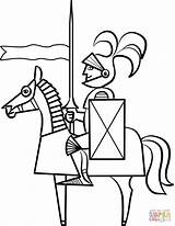 Cartoon Knight On Horse coloring Page  Free Printable Coloring Pages sketch template