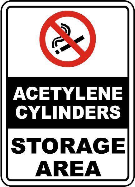 Acetylene Cylinders Storage Area Sign - Get 10% Off Now