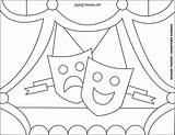 Theatre Coloring Pages  Home sketch template