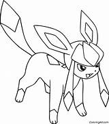 Glaceon Coloring Page  ColoringAll sketch template