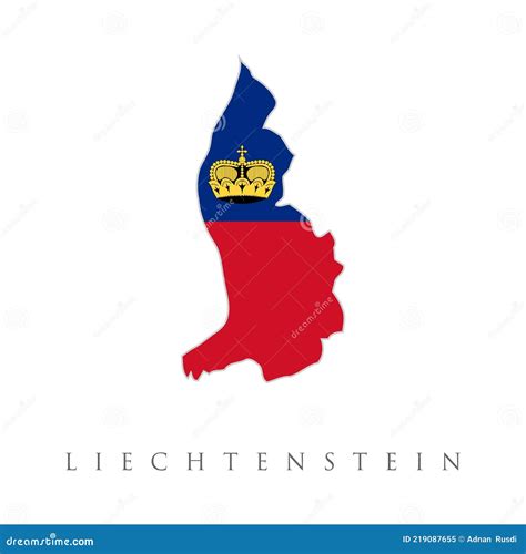 Map and National Flag of Liechtenstein. Map Flag of Liechtenstein ...