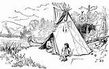 Cherokee Indian Tee Pee Coloring Pages sketch template