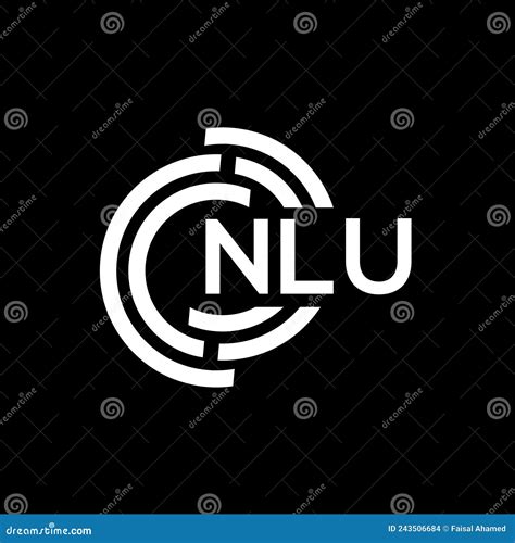 NLU Letter Logo Design on Black Background.NLU Creative Initials Letter Logo Concept.NLU Vector ...