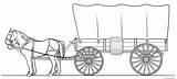 Covered Wagon With Horse Coloring Pages sketch template