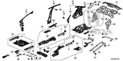 Honda Civic Frame, l. Rr. Body, floor, inner - 65660-TR5-A01ZZ | Honda Parts Center, Irvine CA
