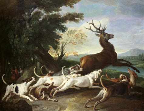 The Deer Hunt, 1718 Oil On Canvas Photograph by Alexandre-Francois Desportes