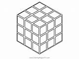 Cube Coloring Rubiks Svg Clipart Rubik Sheet Clip Kolorowanki Kostka  sketch template
