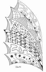 Simple Zentangle drawing To Print & color  6 From The Gallery sketch template