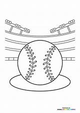 Baseball glove  Coloring Pages For Kids sketch template