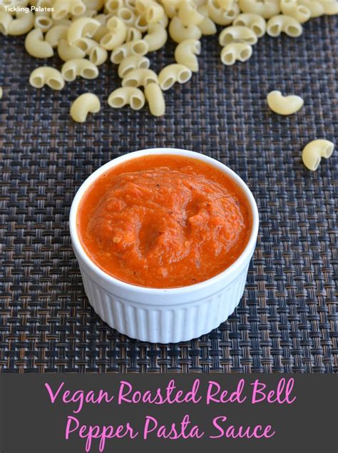 Vegan Roasted Red Bell Pepper Sauce Recipe | Easy Homemade Pasta Sauce Recipes - Tickling Palates