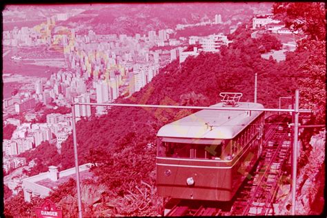 Vintage travel slide photo Longevity Hong Kong Peak Tram City View | eBay
