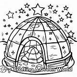 Igloo Coloring Pages  Free & Printable sketch template