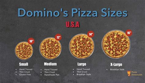 Big Chain Pizza Sizes and Crusts Comparisons | Pizza Dimension