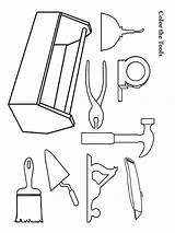 Tool coloring pages sketch template