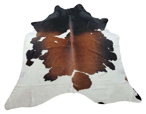 Natural Genuine Dark Brown Cowhide Rug