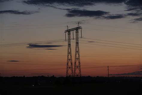 Silhouette of Electric Tower during Sunset · Free Stock Photo