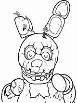 Nightmare Bonnie Coloring Pages sketch template