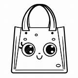 Grocery Bag Coloring Page sketch template