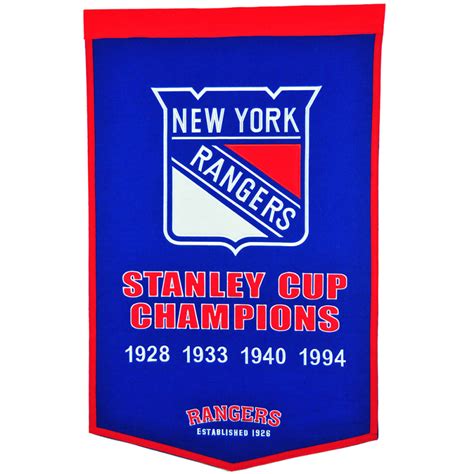 NEW YORK RANGERS Stanley Cup Champions Dynasty Banner - Bob’s Stores