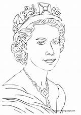 Queen Elizabeth II coloring Pages sketch template