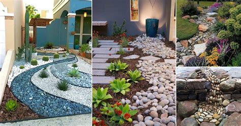 26 Front Yard River Rock Landscaping Ideas