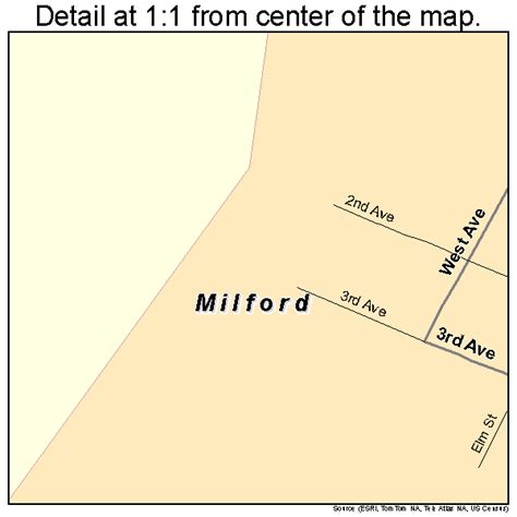 Milford Texas Street Map 4848408