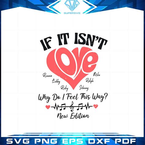 If It Isn't Love New Edition New Edition Fans SVG Cutting Files